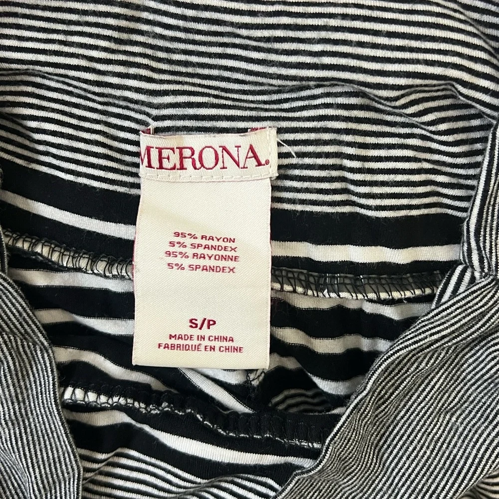 Merona | Stretchy black/white striped maxi skirt size small